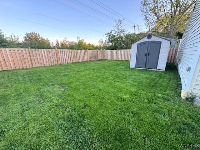 4947 Morgan Pkwy, Hamburg, NY 14075 - fenced backyard featuring a storage shed