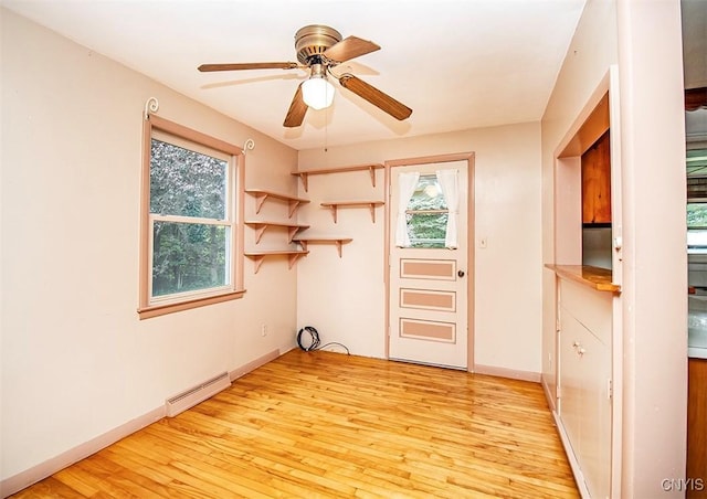 3959 Number Nine Rd, Cazenovia, NY 13035 - spare room with light wood-style flooring, healthy amount of natural light, and ceiling fan