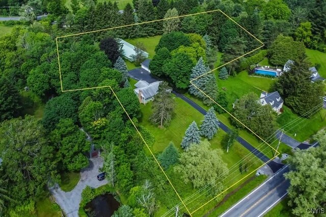 3959 Number Nine Rd, Cazenovia, NY 13035 - aerial view of property's location with property parcel outlined