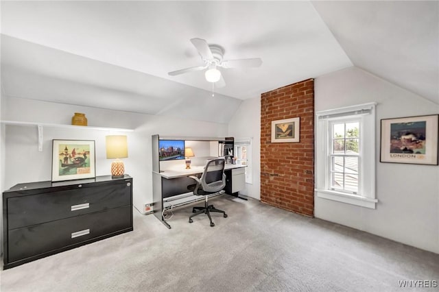 176 Mount Vernon Rd, Amherst, NY 14226 - carpeted office with vaulted ceiling and ceiling fan