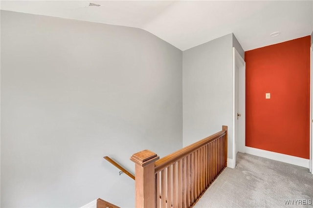 176 Mount Vernon Rd, Amherst, NY 14226 - staircase featuring carpet flooring and lofted ceiling