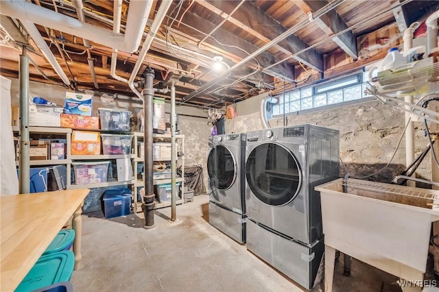 176 Mount Vernon Rd, Amherst, NY 14226 - basement featuring separate washer and dryer and a sink