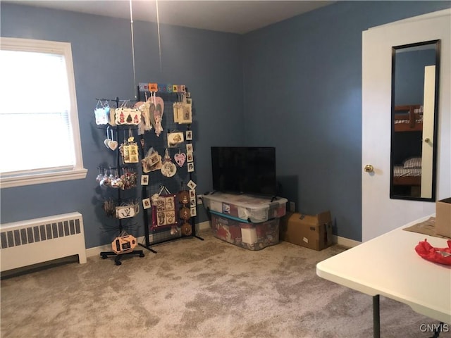 1407 N James St, Rome-Inside, NY 13440 - carpeted home office featuring radiator and baseboards