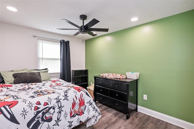716 Flynn Rd, Greece, NY 14612 - bedroom with wood finished floors, recessed lighting, and ceiling fan