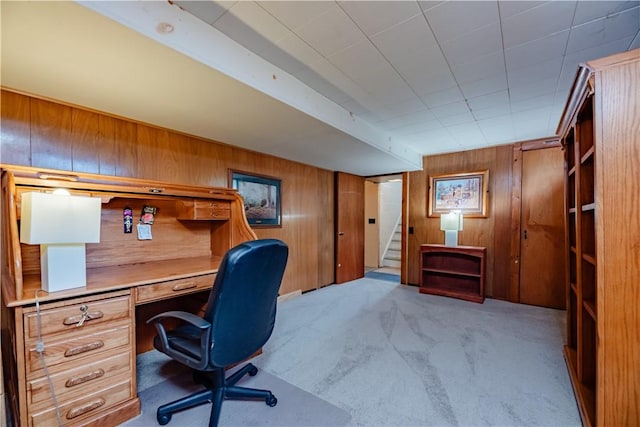 284 Woodruff Dr, Webster, NY 14580 - office featuring carpet flooring and wood walls