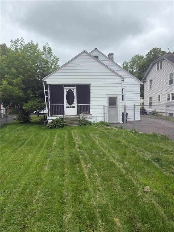 340 Webber Pl, Elmira-City, NY 14901 - rear view of property featuring a chimney