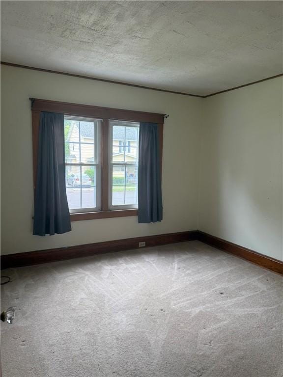 340 Webber Pl, Elmira-City, NY 14901 - carpeted spare room featuring baseboards and a textured ceiling