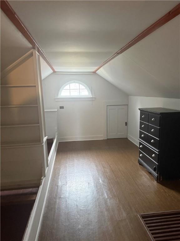 340 Webber Pl, Elmira-City, NY 14901 - bonus room featuring wood finished floors and lofted ceiling