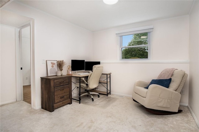 55 Creighton Ln, Greece, NY 14612 - carpeted home office with ornamental molding and baseboards