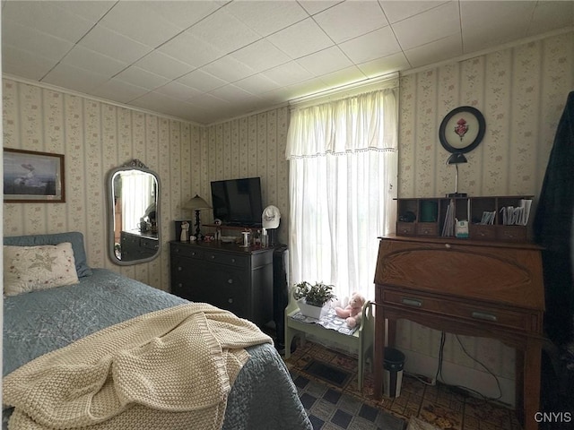 11797 State Route 70, Grove, NY 14884 - bedroom featuring wallpapered walls
