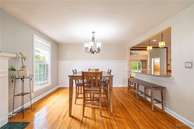 232 Kenview Blvd, Cheektowaga, NY 14215 - dining area featuring light wood finished floors, plenty of natural light, and a chandelier