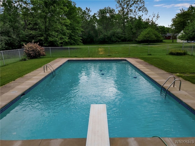218 Hall Rd, Lancaster, NY 14059 - view of pool featuring a diving board