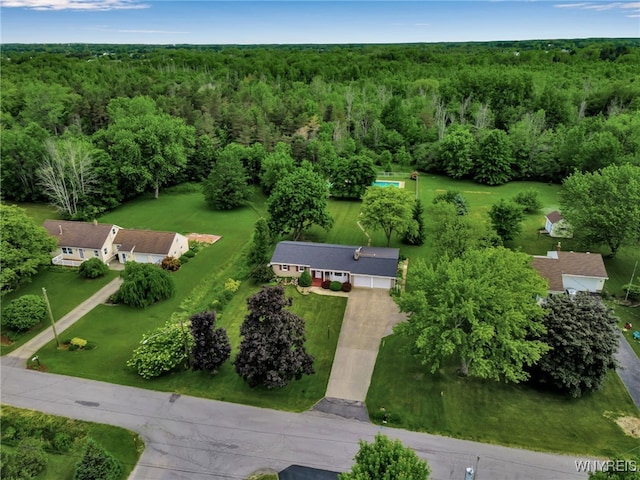 218 Hall Rd, Lancaster, NY 14059 - drone / aerial view of a heavily wooded area
