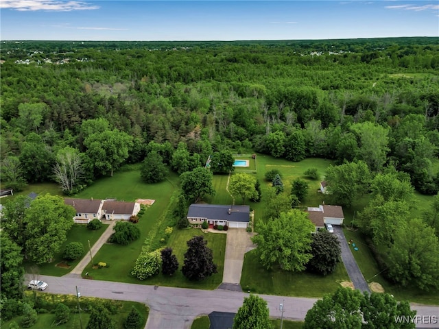 218 Hall Rd, Lancaster, NY 14059 - aerial overview of property's location with a heavily wooded area
