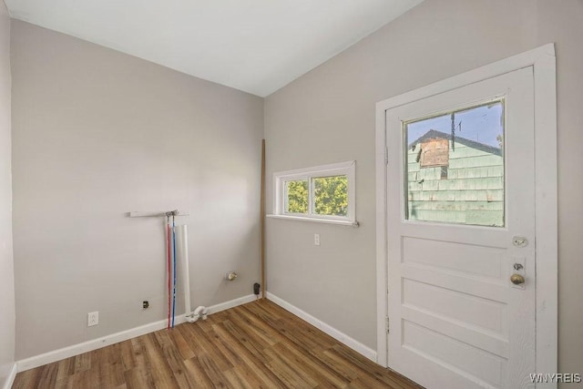 2424 Cudaback Ave, Niagara Falls, NY 14303 - laundry room with wood finished floors and gas dryer hookup