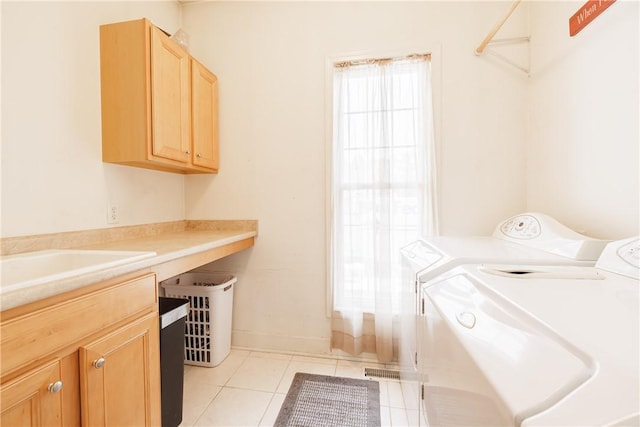 16 Hepburn Ln, Pittsford, NY 14534 - washroom with independent washer and dryer, cabinet space, light tile patterned floors, and an office area