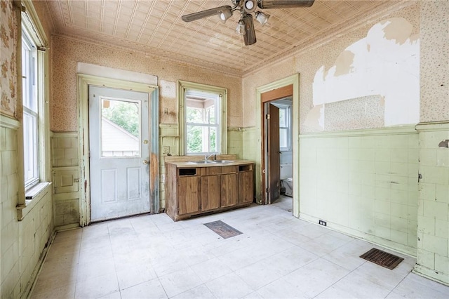 48 Rosedale St, Rochester, NY 14620 - unfurnished sunroom featuring a sink