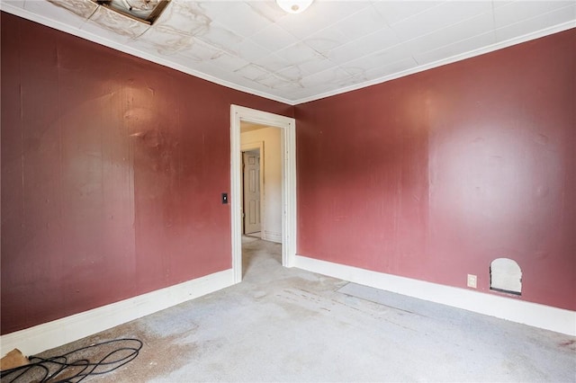 48 Rosedale St, Rochester, NY 14620 - carpeted empty room featuring baseboards and crown molding
