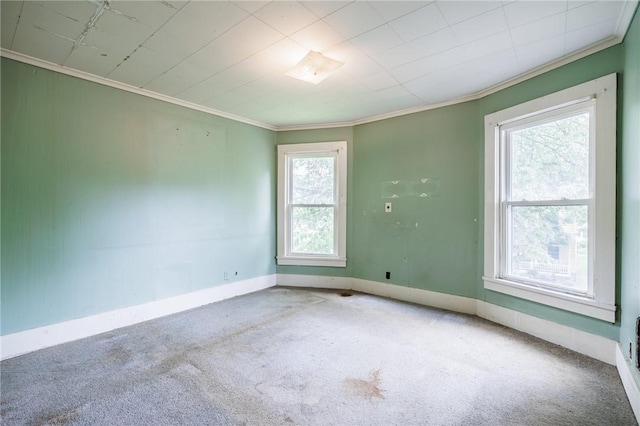 48 Rosedale St, Rochester, NY 14620 - carpeted spare room with ornamental molding and plenty of natural light