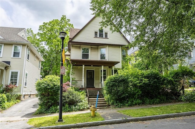 48 Rosedale St, Rochester, NY 14620 - view of front of house featuring covered porch