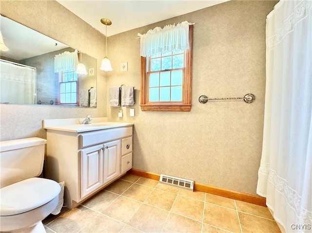 230 Thornton Cir S, Camillus, NY 13031 - full bathroom with vanity, tile patterned flooring, and a shower with shower curtain