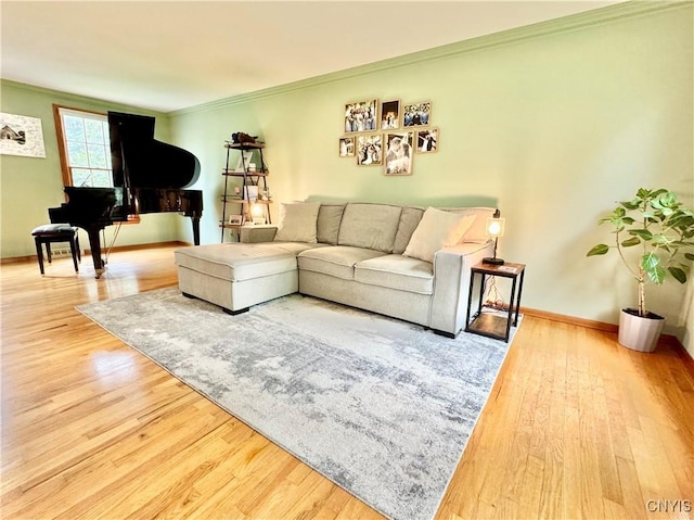 230 Thornton Cir S, Camillus, NY 13031 - living room featuring wood finished floors and crown molding