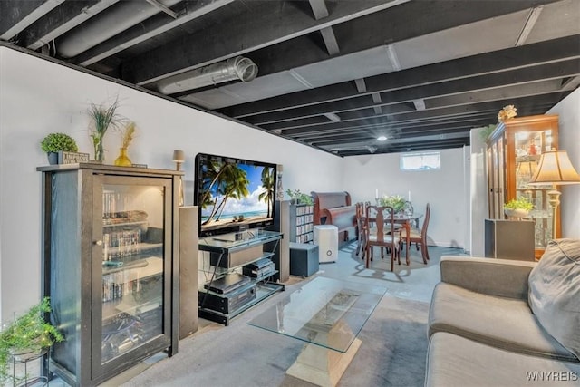 84 Kurtz Ave, Lancaster, NY 14086 - living room featuring unfinished concrete floors
