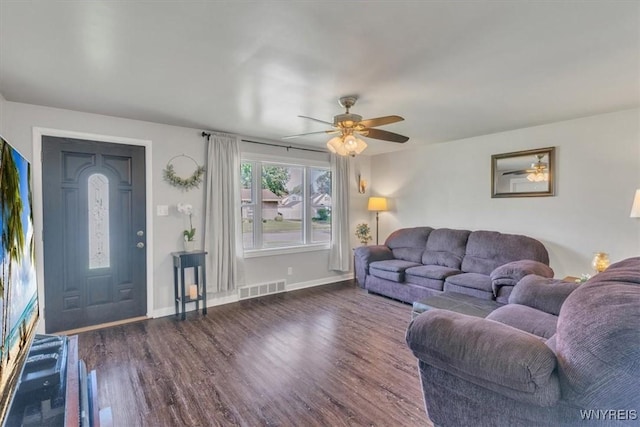 84 Kurtz Ave, Lancaster, NY 14086 - living room with wood finished floors and a ceiling fan