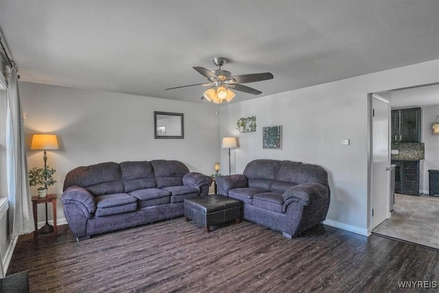 84 Kurtz Ave, Lancaster, NY 14086 - living area with wood finished floors and ceiling fan