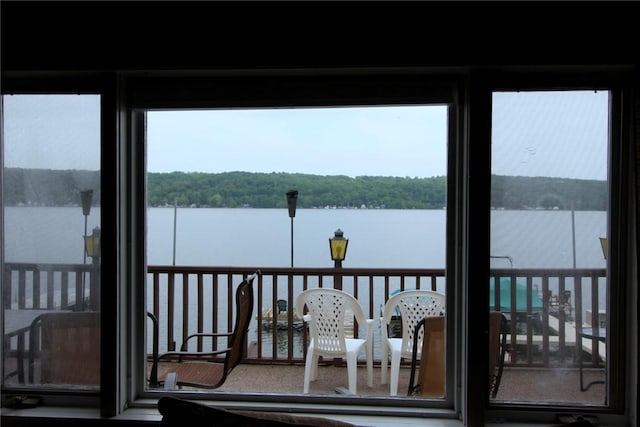 5968 E Lake Rd, Conesus, NY 14435 - sunroom / solarium with a water view