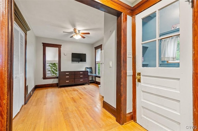 606 Tompkins St, Syracuse, NY 13204 - corridor with light wood-type flooring and healthy amount of natural light