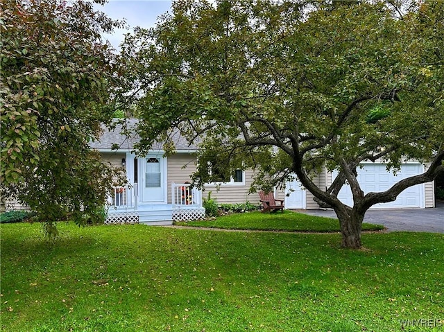 40 June Dr, Elma, NY 14059 - view of property hidden behind natural elements with a garage, a front yard, and driveway