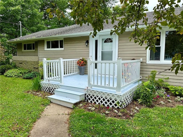 40 June Dr, Elma, NY 14059 - wooden deck with a yard