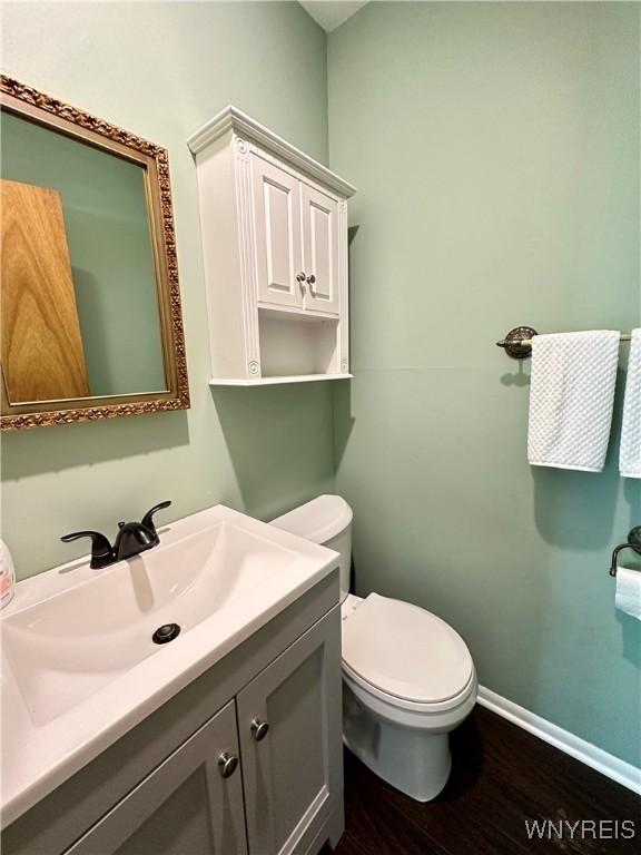 40 June Dr, Elma, NY 14059 - bathroom featuring vanity and wood finished floors