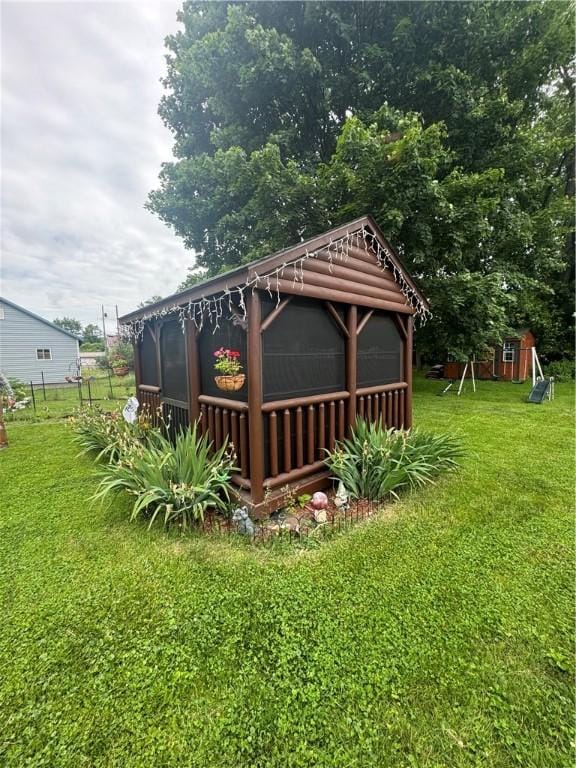 204 Owego St, Montour, NY 14865 - view of grassy yard with an outbuilding