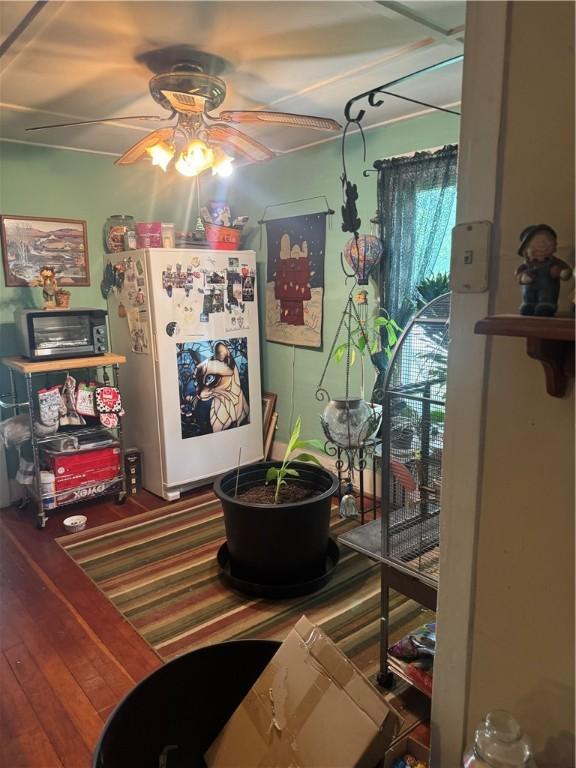 204 Owego St, Montour, NY 14865 - interior space with a ceiling fan and wood finished floors