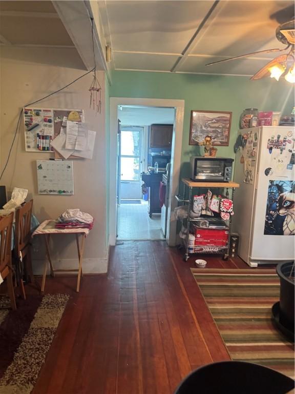 204 Owego St, Montour, NY 14865 - hall featuring hardwood / wood-style floors and baseboards