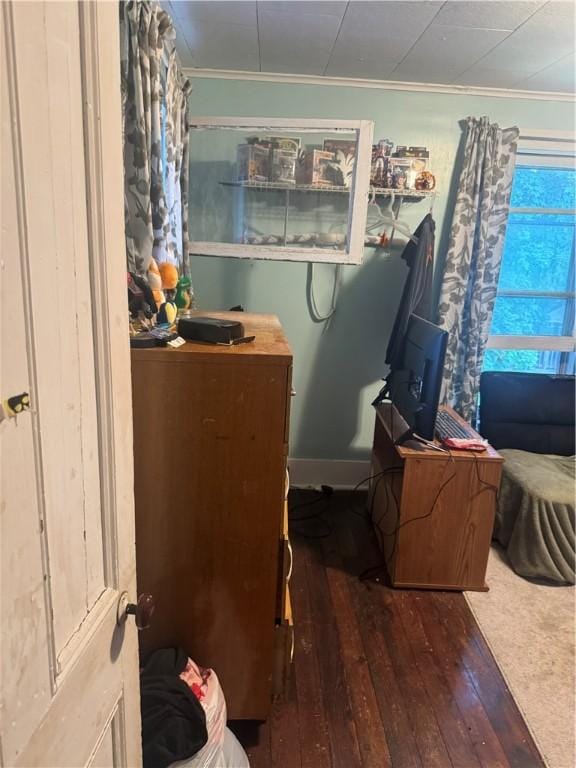 204 Owego St, Montour, NY 14865 - bedroom with hardwood / wood-style floors and ornamental molding