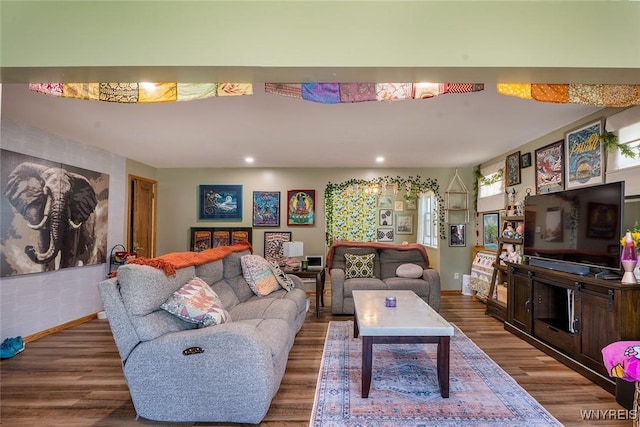 180 Lovering Ave, Buffalo, NY 14216 - living room featuring wood finished floors and recessed lighting