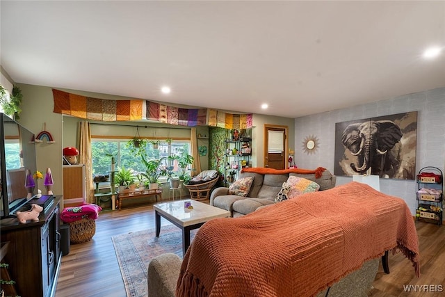 180 Lovering Ave, Buffalo, NY 14216 - living room with recessed lighting, wood finished floors, and healthy amount of natural light