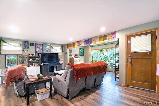 180 Lovering Ave, Buffalo, NY 14216 - living room featuring wood finished floors and recessed lighting