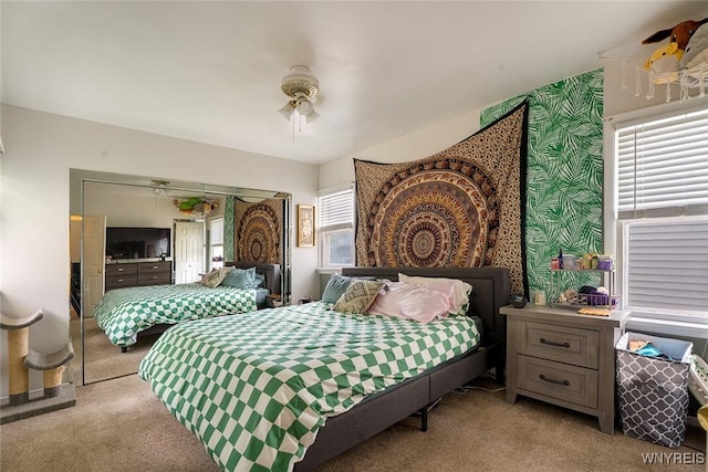 180 Lovering Ave, Buffalo, NY 14216 - bedroom featuring light colored carpet and ceiling fan