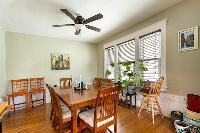 180 Lovering Ave, Buffalo, NY 14216 - dining room with wood finished floors and ceiling fan