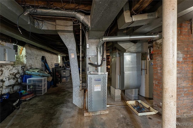 180 Lovering Ave, Buffalo, NY 14216 - utility room with water heater and heating unit