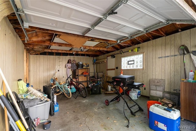 180 Lovering Ave, Buffalo, NY 14216 - garage with wood walls