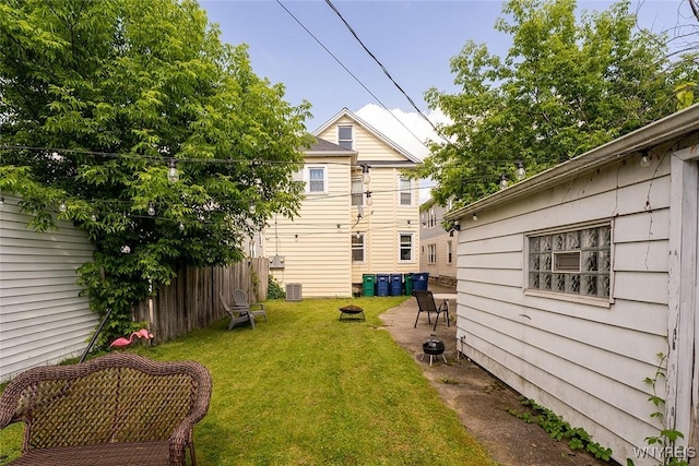 180 Lovering Ave, Buffalo, NY 14216 - view of yard featuring a fire pit and a patio