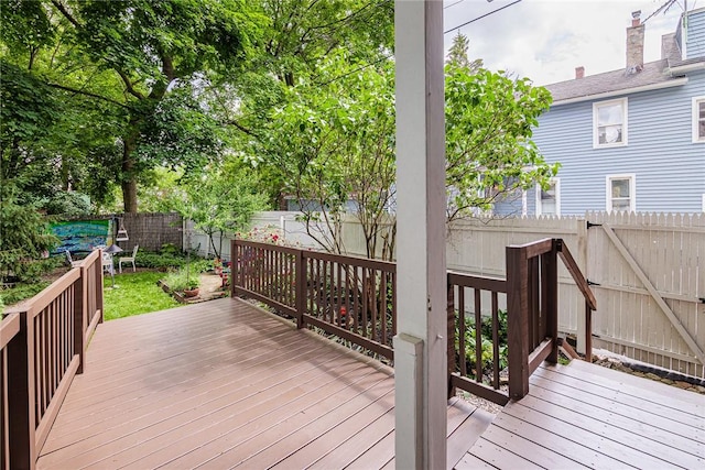 70 Field St, Rochester, NY 14620 - wooden deck featuring a fenced backyard