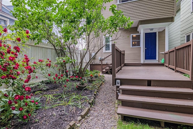 70 Field St, Rochester, NY 14620 - doorway to property with a deck