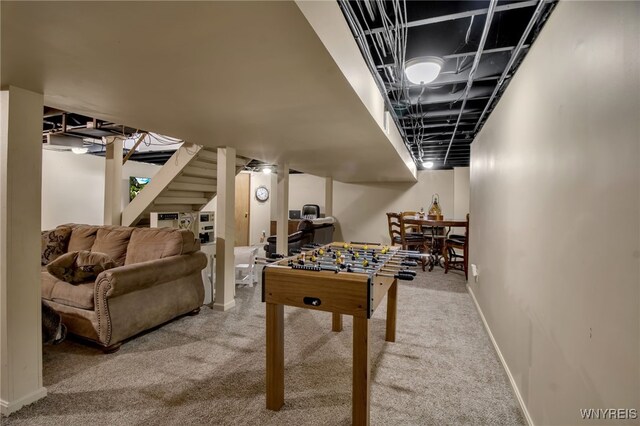 197 Shellridge Dr, Amherst, NY 14051 - recreation room featuring carpet and baseboards