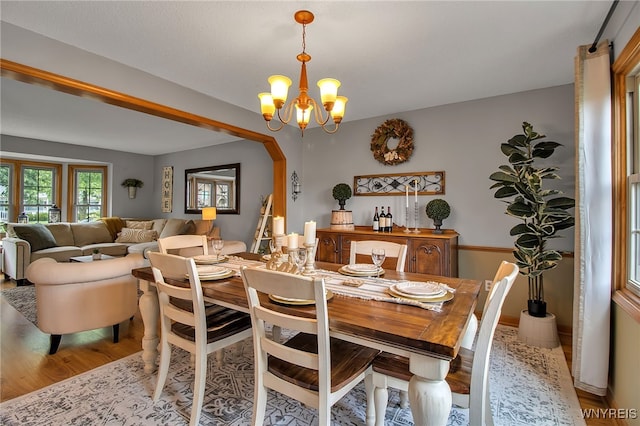 197 Shellridge Dr, Amherst, NY 14051 - dining space with wood finished floors and a chandelier